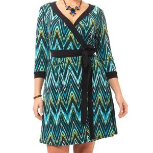 Lucie Lu Socialite Wrap Dress in Abstract Jade